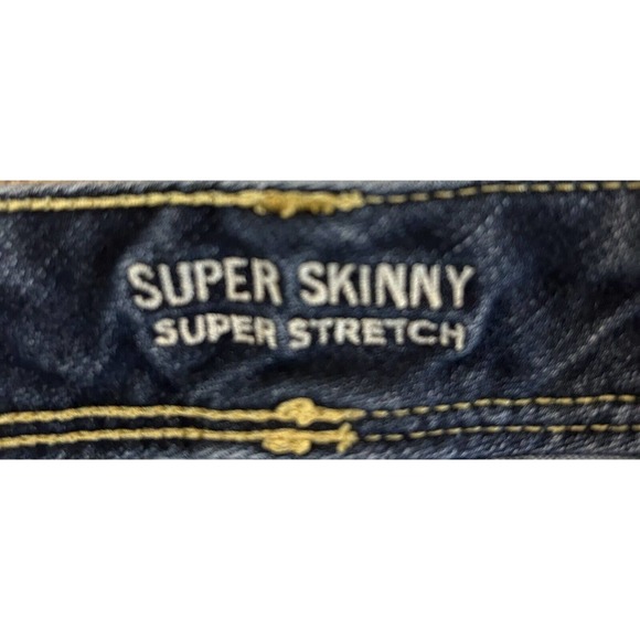 American Eagle Jeans Womens 18 Blue Measures 36X26 Super Skinny Super Stretch - Picture 5 of 10